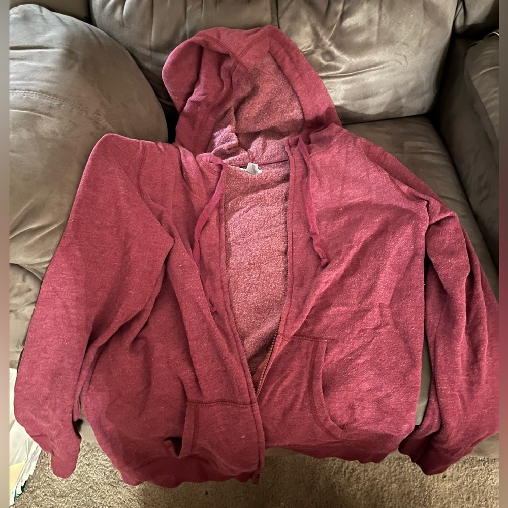 Maroon/Fuchsia Old Navy Zip Up Hoodie